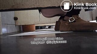 Beautiful girl poops in the toilet 83