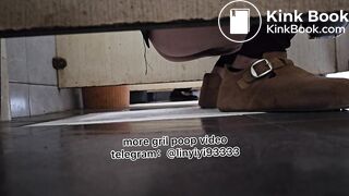 Beautiful girl poops in the toilet 83