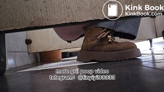 Beautiful girl poops in the toilet 86