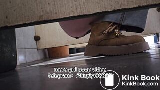 Beautiful girl poops in the toilet 86