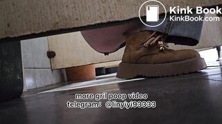 Beautiful girl poops in the toilet 86