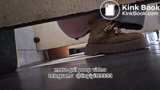 Beautiful girl poops in the toilet 86