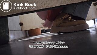 Beautiful girl poops in the toilet 86