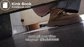 Beautiful girl poops in the toilet 86