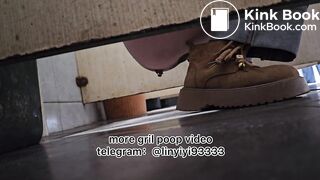 Beautiful girl poops in the toilet 86