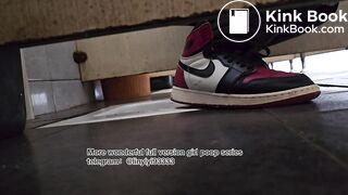 Beautiful girl poops in the toilet 89