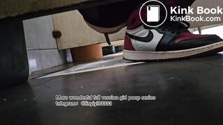 Beautiful girl poops in the toilet 89