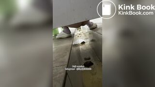 Beautiful girl poops in the toilet 91