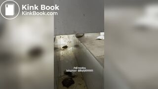 Beautiful girl poops in the toilet 91