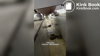 Beautiful girl poops in the toilet 91