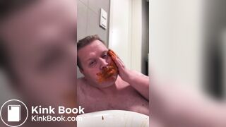 Public Toilet Pig Kenneth Evensen Eats Shit and Covers Himself