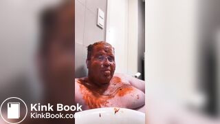 Public Toilet Pig Kenneth Evensen Eats Shit and Covers Himself