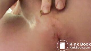 Twink Pushes Out Dry Rock Hard Nuggets and Cums