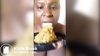 Ebony MILF Sam shit and lick