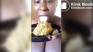 Ebony MILF Sam shit and lick