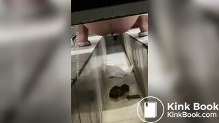 Beautiful woman poops in the toilet 2