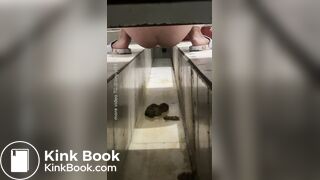 Beautiful woman poops in the toilet 2