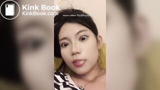 Girl's sexy long tongue