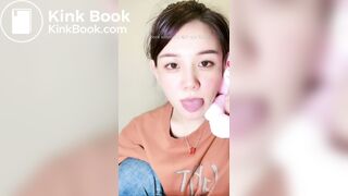 Girl's sexy long tongue 3