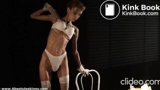 Skinny girls , posing, smoking, masturbating.