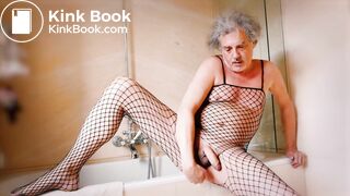 Ivo crossdresser slave from Austria - selfpiss, scat smear over face