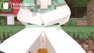Minecraft girl diarrhea into pumpkin