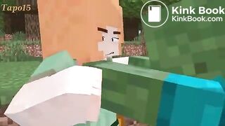 Minecraft girl diarrhea into pumpkin