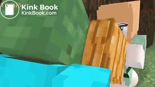 Minecraft girl diarrhea into pumpkin