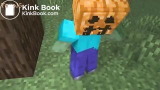 Minecraft girl diarrhea into pumpkin