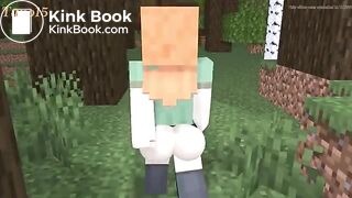 Minecraft girl diarrhea into pumpkin
