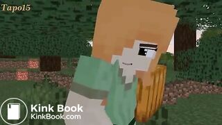 Minecraft girl diarrhea into pumpkin