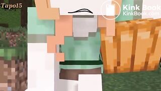 Minecraft girl diarrhea into pumpkin