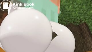 Minecraft girl diarrhea into pumpkin