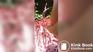 SMOKING BONG AND POOPING PANTIES IN THE BACKYARD