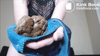 Blue panty poop - video 18