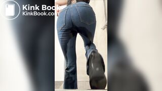 wetting his jeans and shits on the floor