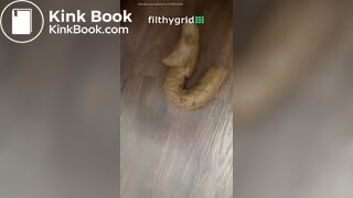 Hottie poops frontal view