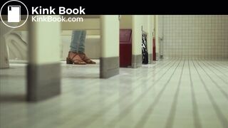 Asian girl has diarrhea in toilet scene