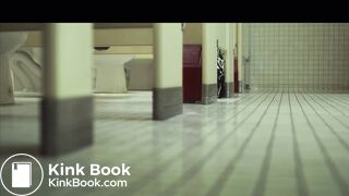 Asian girl has diarrhea in toilet scene