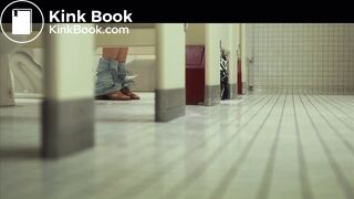 Asian girl has diarrhea in toilet scene