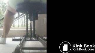 Unexpected Mess During her Workout