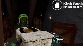 An Ogre Woman destroys the toilet