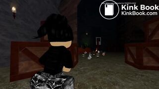 An Ogre Woman destroys the toilet