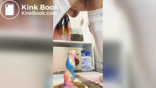 Bbw takes shit covered ride