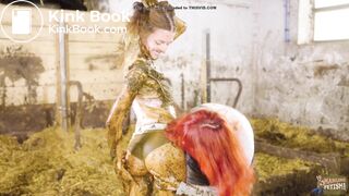 Sensual In Cowshit - lesbian fuck in cowshit