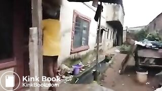 Ebony panty poop - video 2