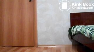 Woman poop floor - video 2