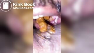 Thick booty feeding mouth