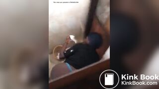 black girl just finished taking a dump
