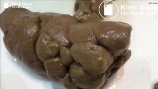 Sexy girl poops in sink